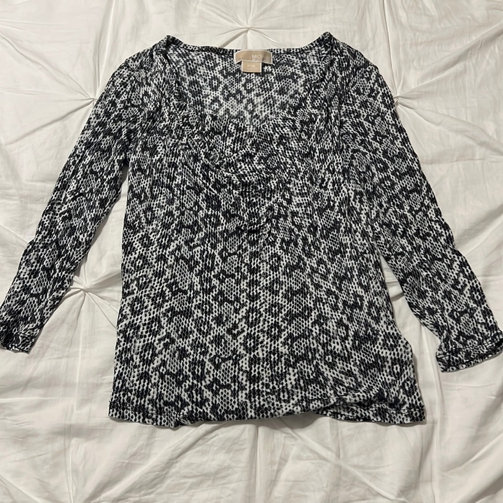 Michael kors snakeskin blouse